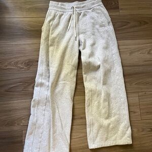 Lululemon Scuba Gray Flare Wide-Leg Sweatpants (Size S)